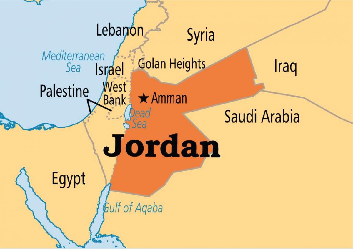 约旦地图上的位置