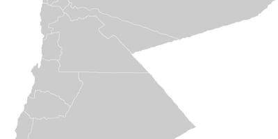 空白的地图，约旦