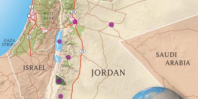 约旦王国的地图