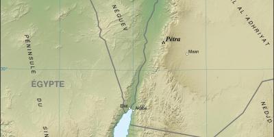 地图上的约旦表示佩特拉