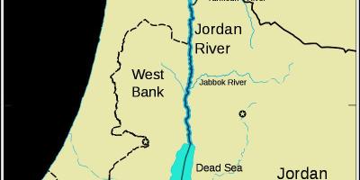 约旦河中东地图